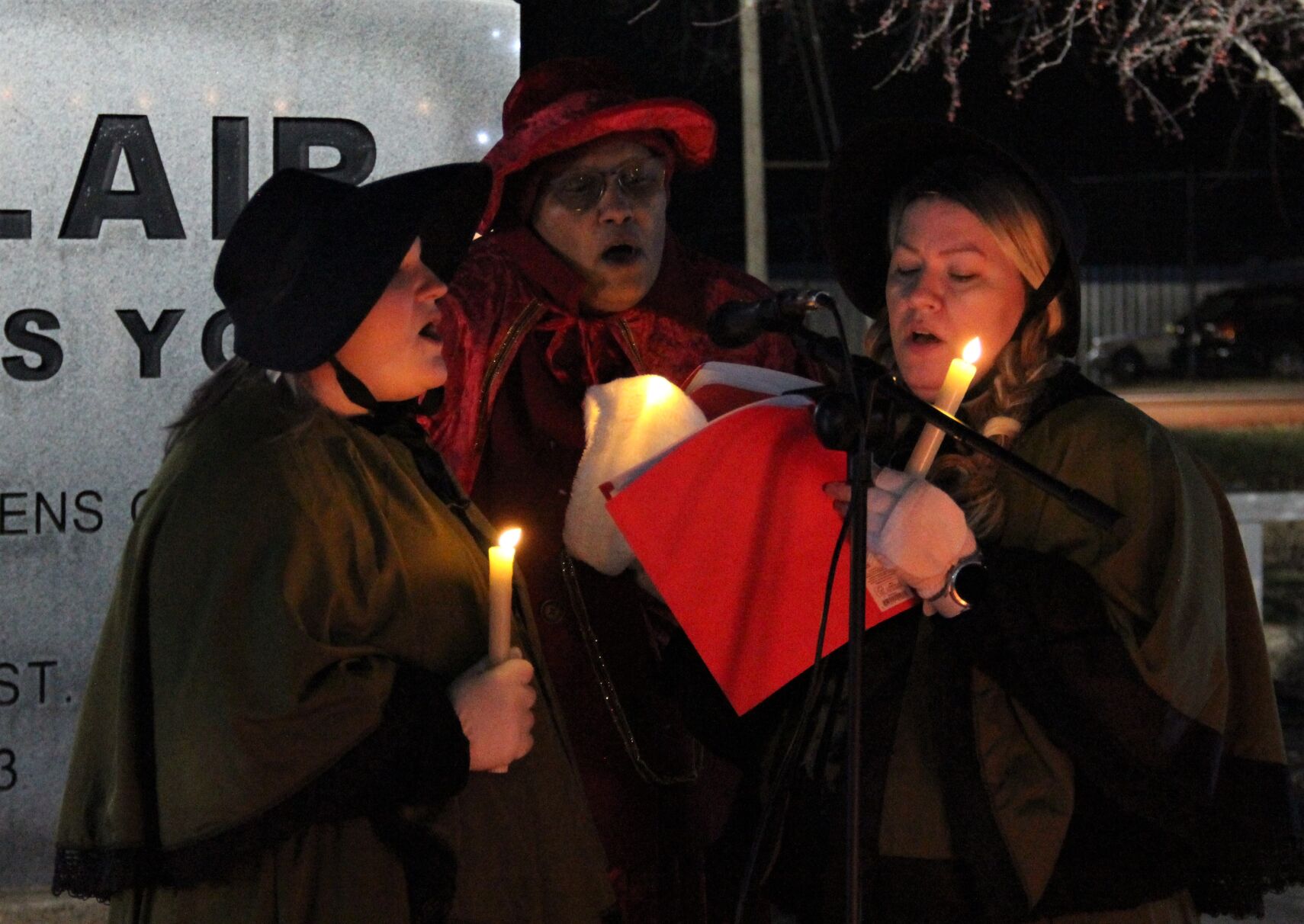 Singing by candlelight
